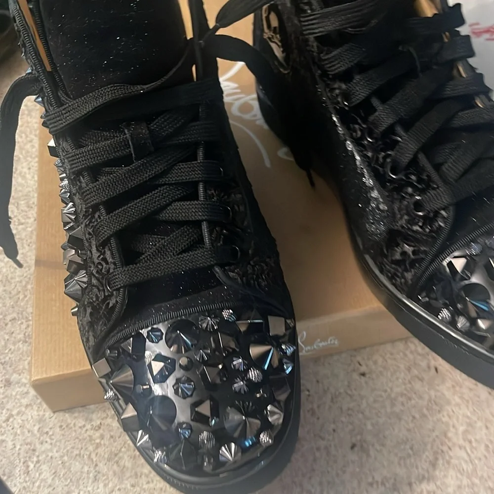 Christian Louboutin Louis Mix No Limit Flat Pat/CR Star/Velv size 40.5 eu - Picture 10 of 14